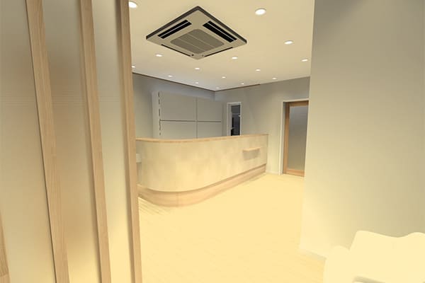 新座駅南口通り歯科の受付